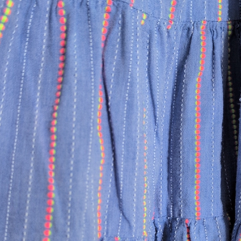 Cat & Jack Blue Dress with Colorful Stripes - Picture 7 of 7